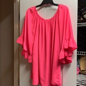 Plus size wide sleeve top